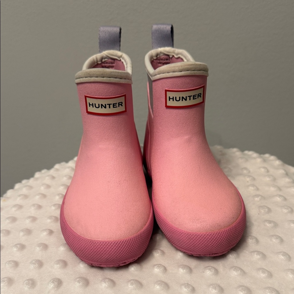 Hunter Kids Pink Short Waterproof Rain Boots